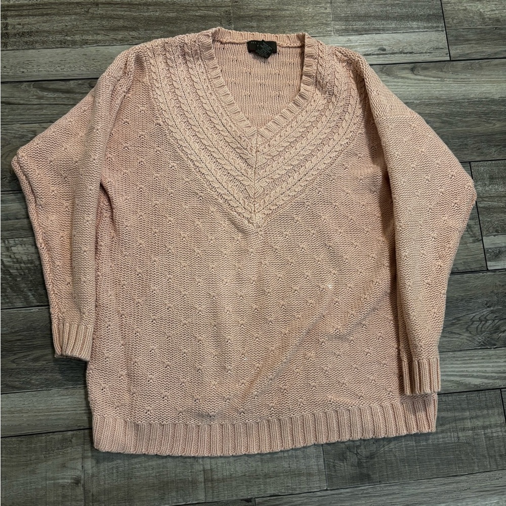 Vintage New York Style Cozycore pink sweater M